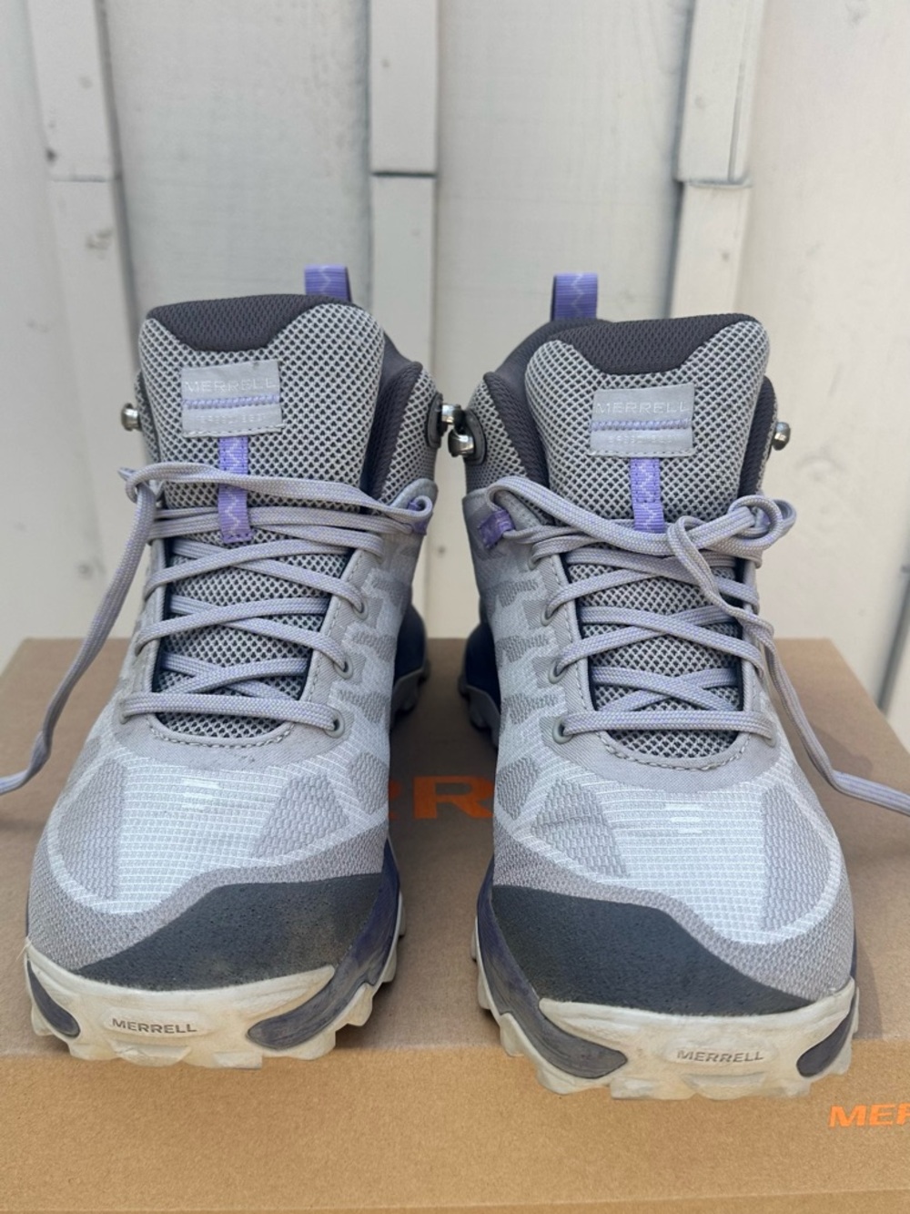 Merrell Gray and Lavender Trail Sneakers